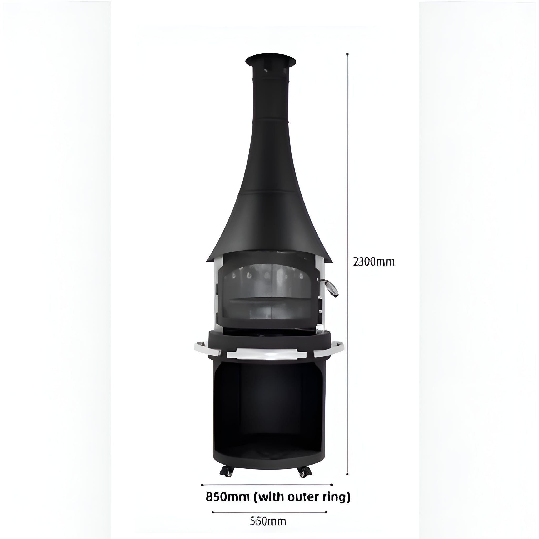 Nocturne Harbor Panoramic Chimenea Fireplace